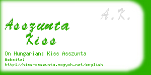 asszunta kiss business card